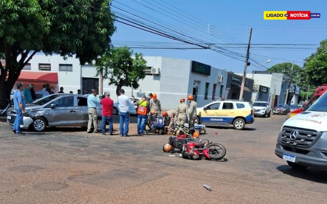 Acidente aconteceu no cruzamento das ruas Mato Grosso do Antônio Emílio de Figueiredo; Foto: Ligado Na Redação