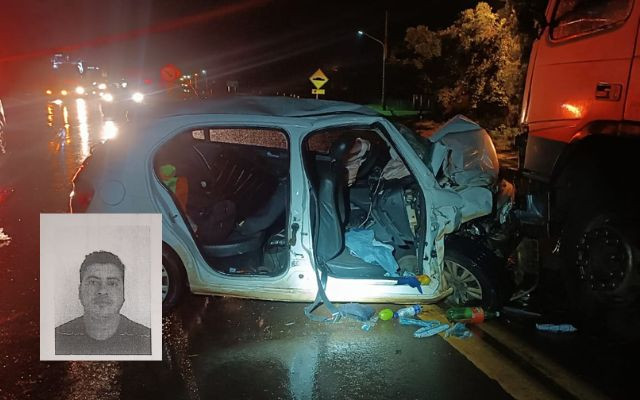 Rogério conduzia o carro e morreu; Foto: Ligado Na Redação