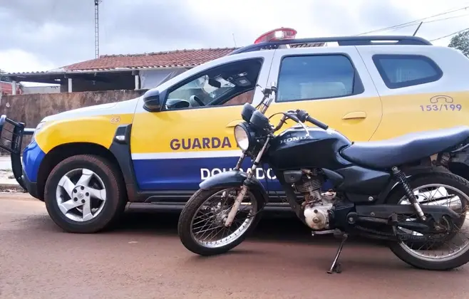 Moto furtada é recuperada pela Guarda Municipal de Dourados