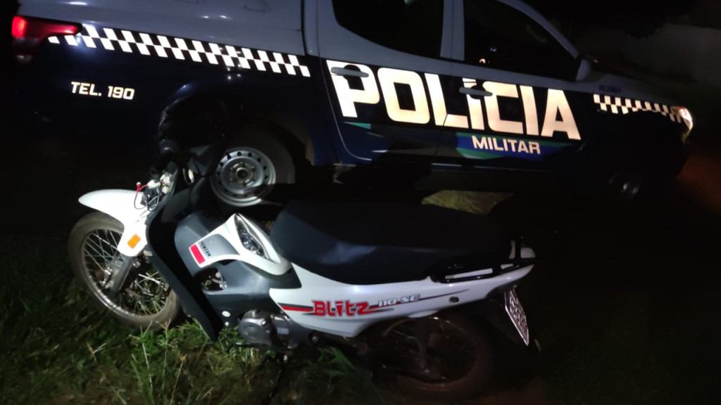 Motocicleta roubada é recuperada em Ponta Porã, ação da PM na fronteira